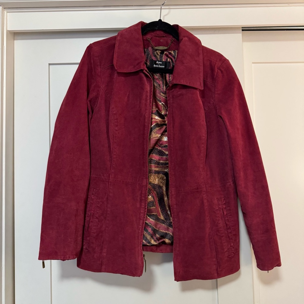 Women's Red Suede Jacket